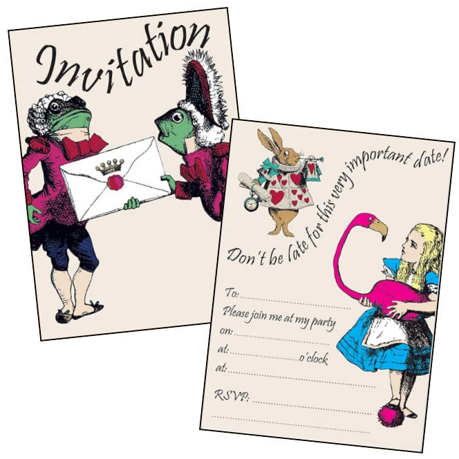 Alice in Wonderland Party Invitations